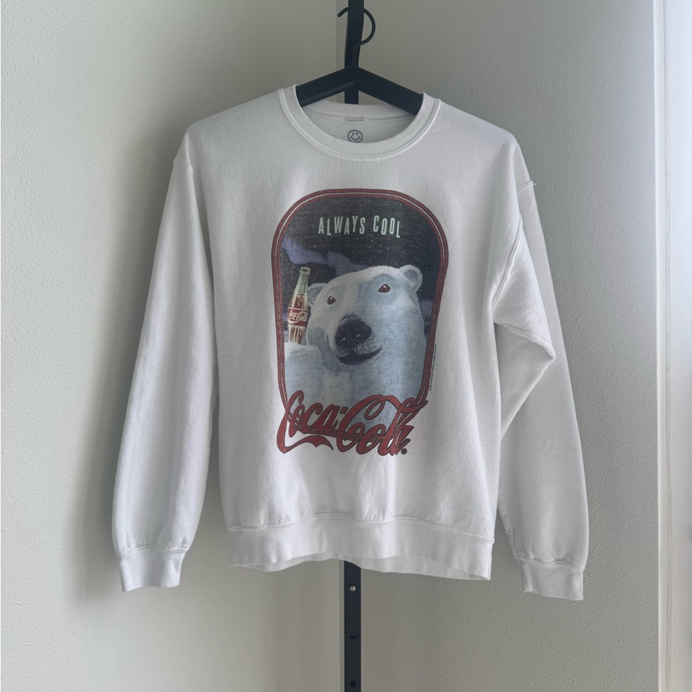 Coca Cola White Graphic Women’s sweatshirt